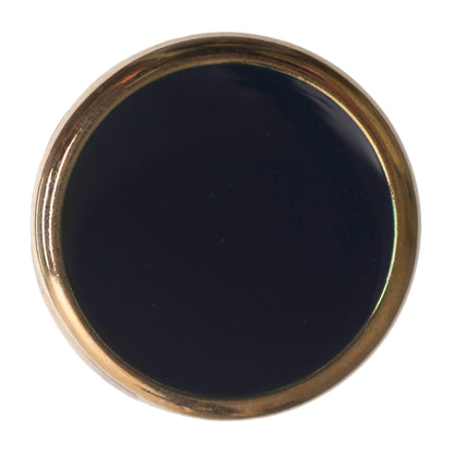 Hemline, Pack of 4 x 15mm, Enamel Buttons - Navy-Button-Flying Bobbins Haberdashery