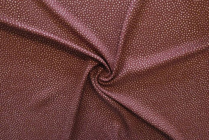 Lady McElroy Raining Dots Viscose Challis Lawn in Mocha-Viscose Challis-Flying Bobbins Haberdashery