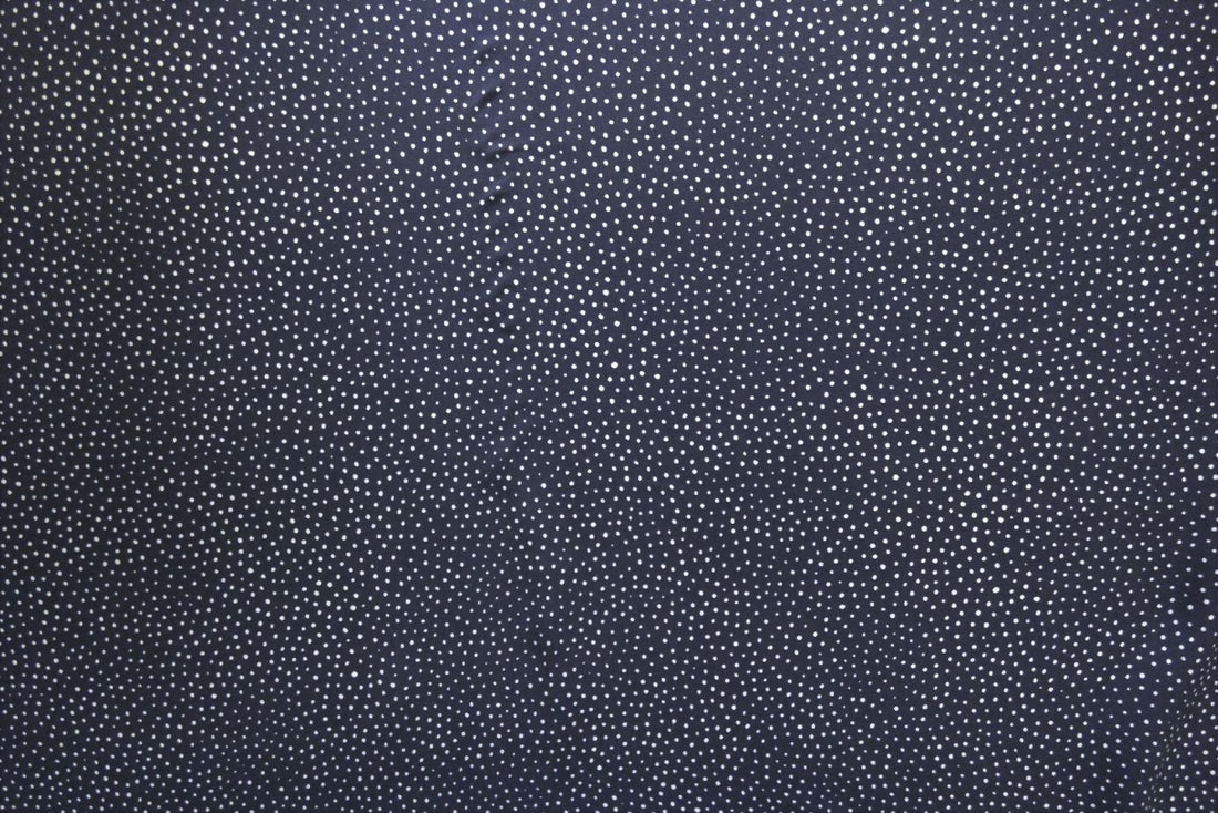 Lady McElroy Raining Dots Viscose Challis Lawn in Navy-Viscose Challis-Flying Bobbins Haberdashery