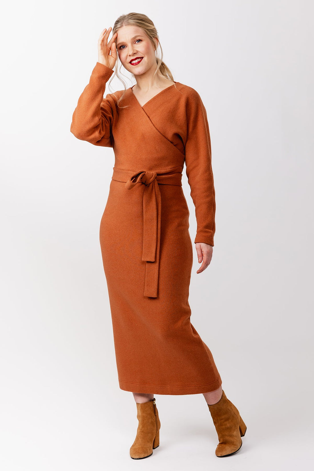 Kajo Dress Kit - Angora Touch Cable in Oatmeal-Sewing Kit-Flying Bobbins Haberdashery