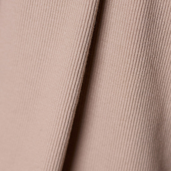 Atelier Brunette Ribbing in Sandy Sand, £18.00 p/m-Cotton Jersey-Flying Bobbins Haberdashery