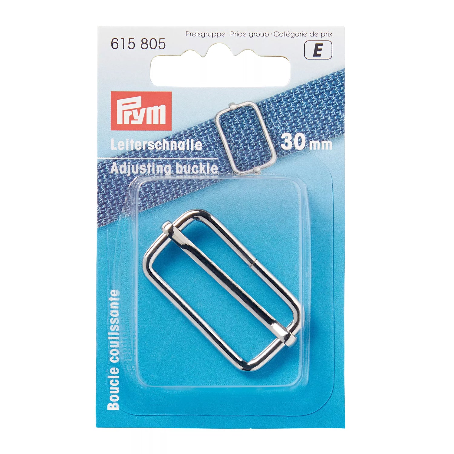 Prym Adjusting Buckle 30mm, Silver-Trim-Flying Bobbins Haberdashery