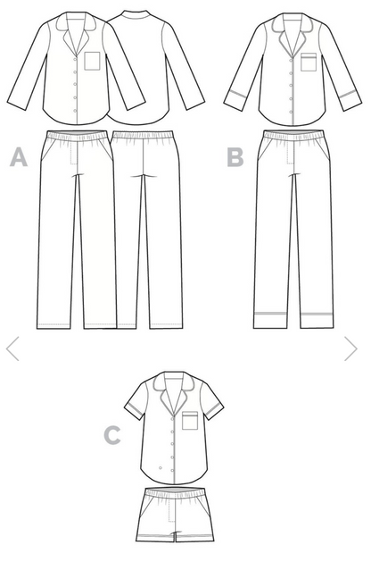 Carolyn Pyjamas Fabric Pack - Pin Spots in Navy-Sewing Kit-Flying Bobbins Haberdashery