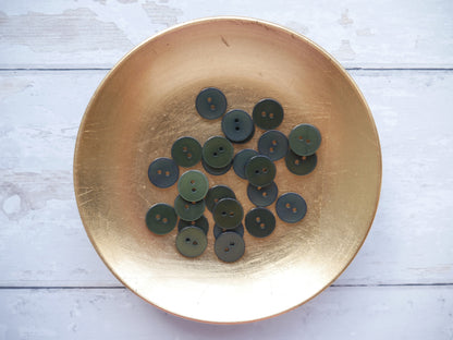 2-Hole 15mm Button in Forest-Button-Flying Bobbins Haberdashery