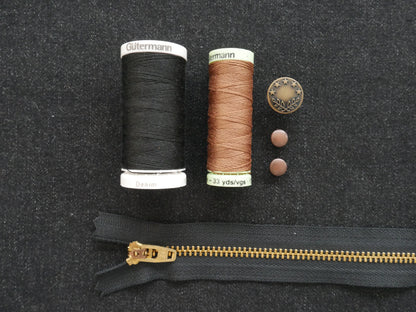 Ginger Jeans Kit - Black Stretch Denim-Flying Bobbins Haberdashery