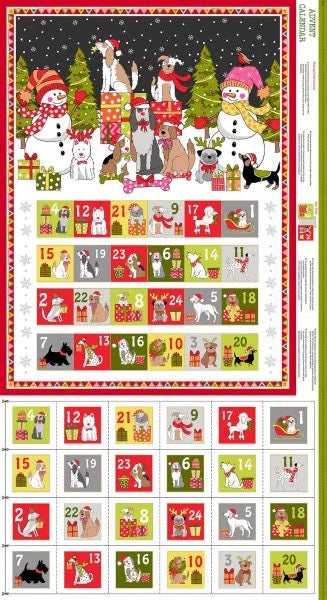 Advent Calendar Kit, Yappy Dogs-Cotton-Flying Bobbins Haberdashery