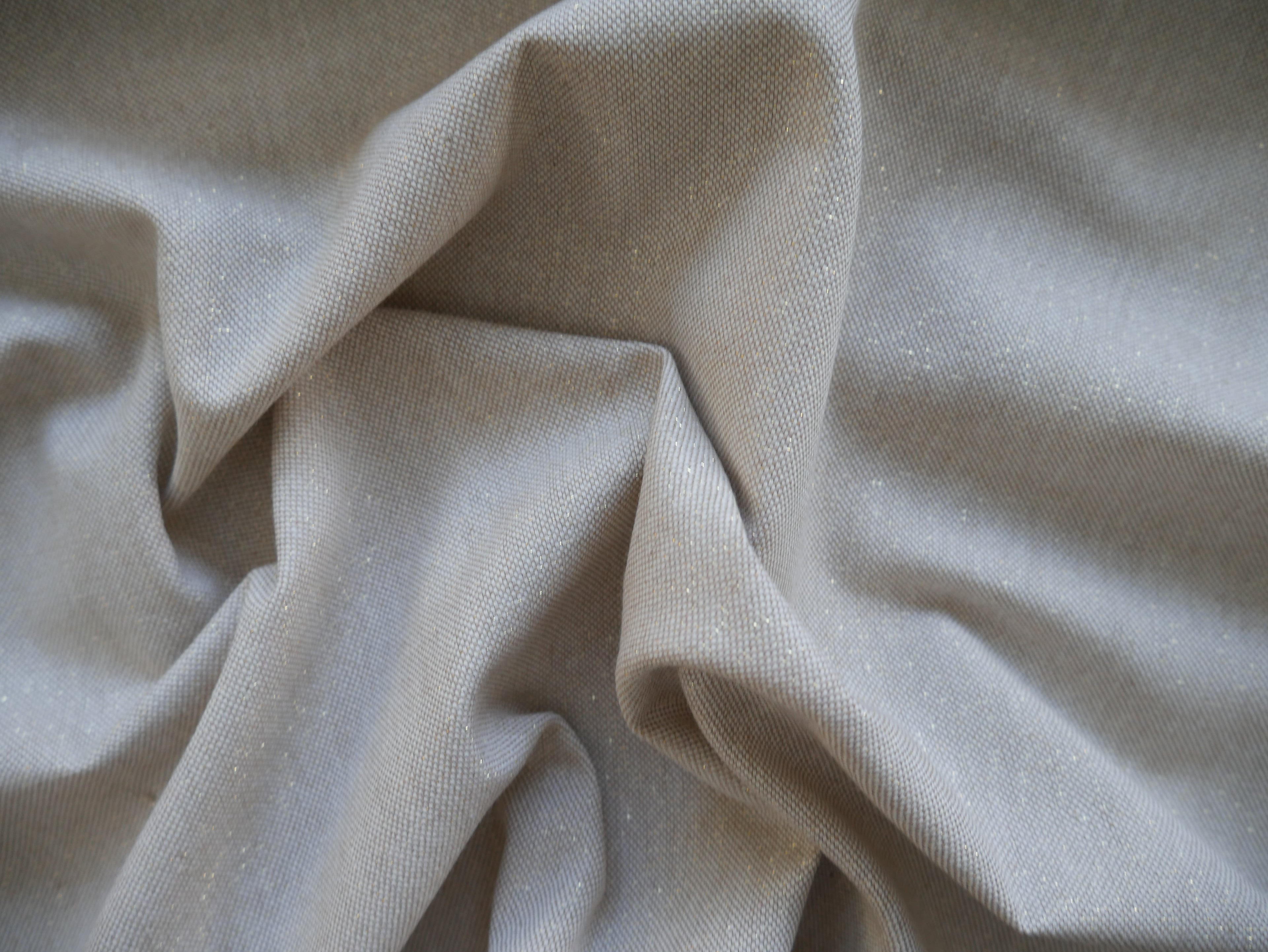 Linen-Look Half Panama with Sparkle - Natural £10.50 p/m-Fabric-Flying Bobbins Haberdashery