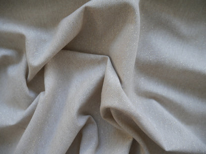 Linen-Look Half Panama with Sparkle - Natural £10.50 p/m-Fabric-Flying Bobbins Haberdashery