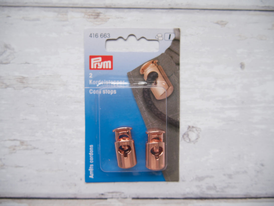 Prym Cord Stops, Rose Gold-Trim-Flying Bobbins Haberdashery