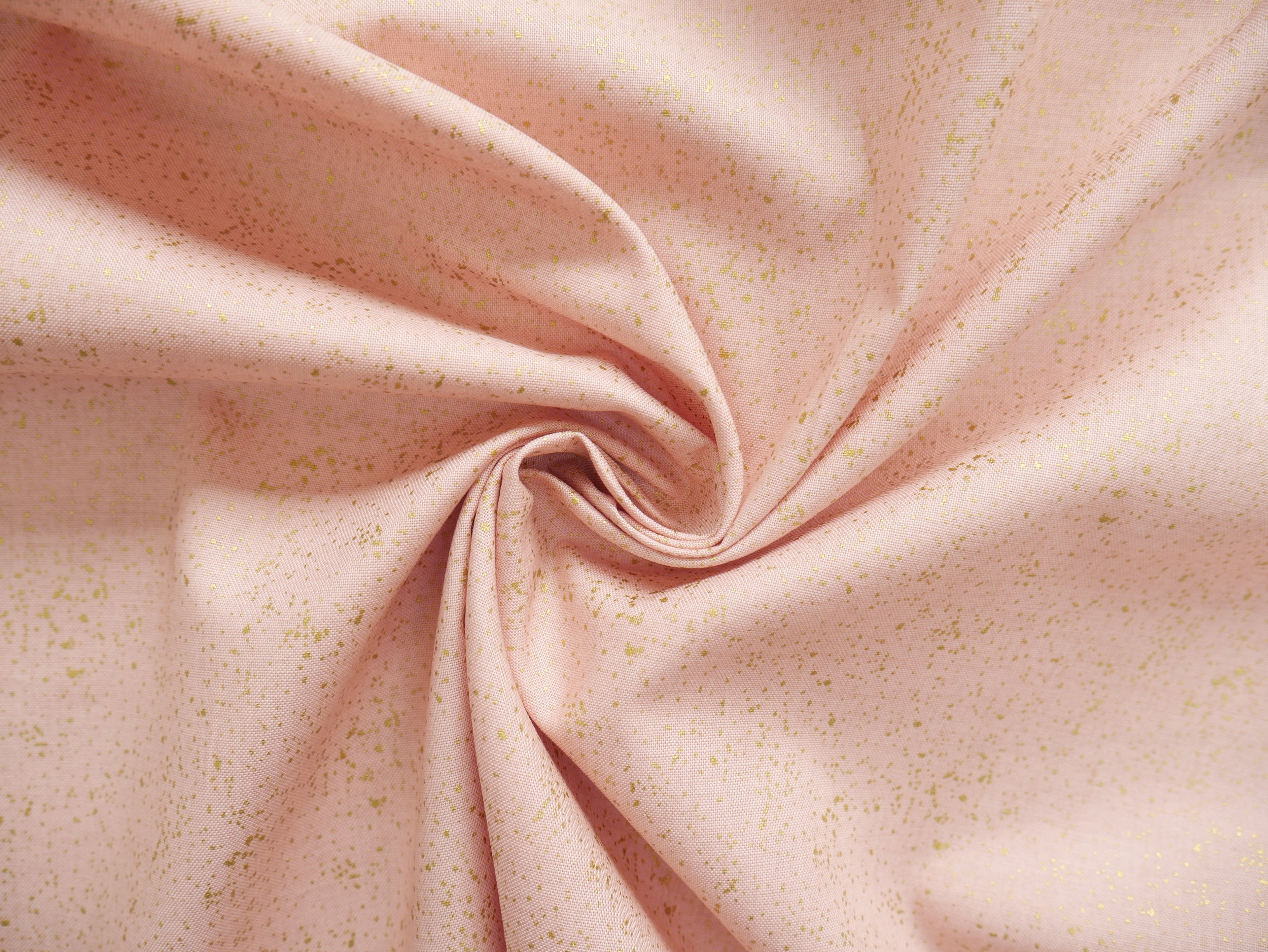 Metallic Linen Texture Print Cotton in Rose, £14.00 pm-Cotton-Flying Bobbins Haberdashery