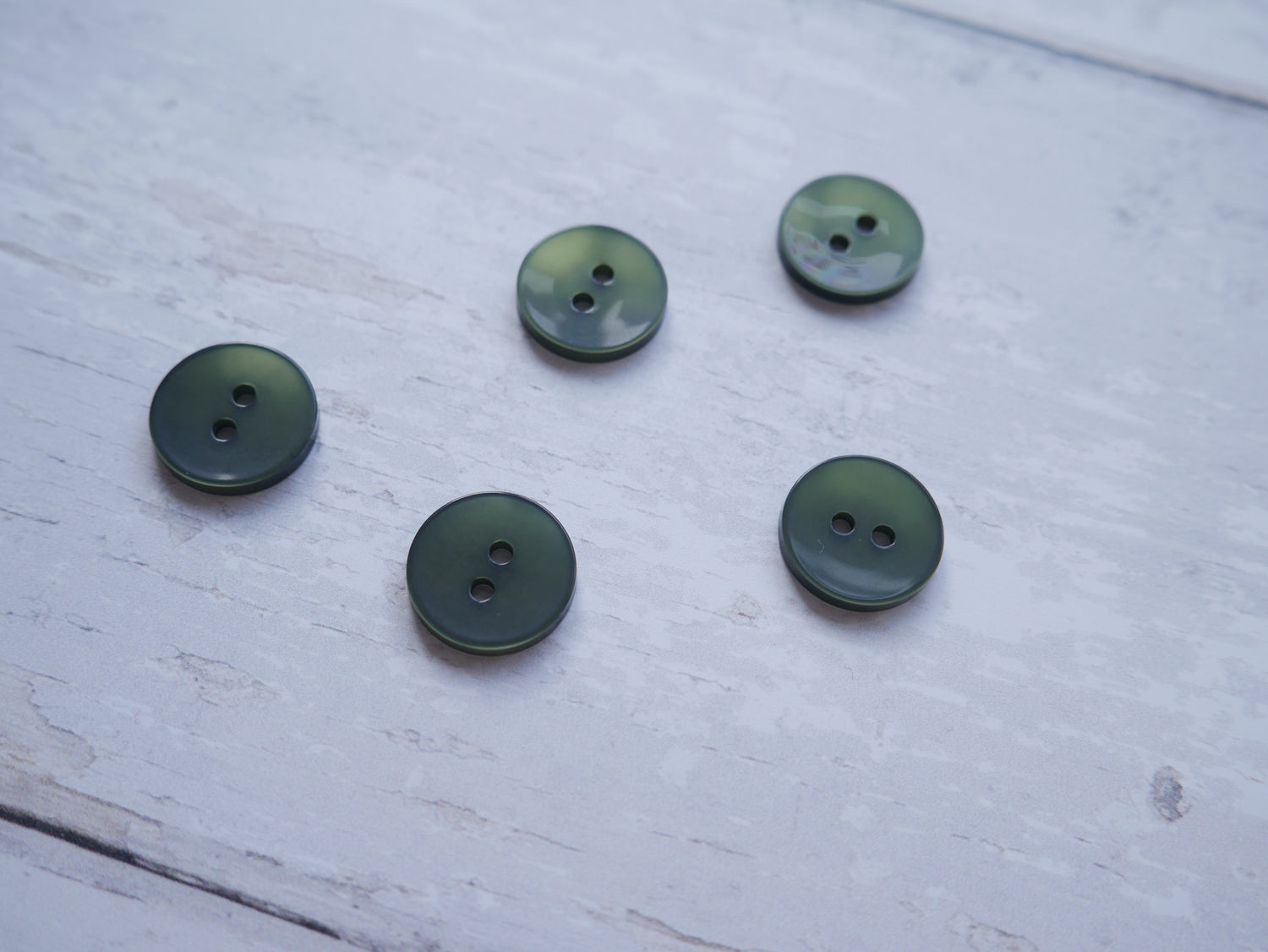 2-Hole 15mm Button in Forest-Button-Flying Bobbins Haberdashery