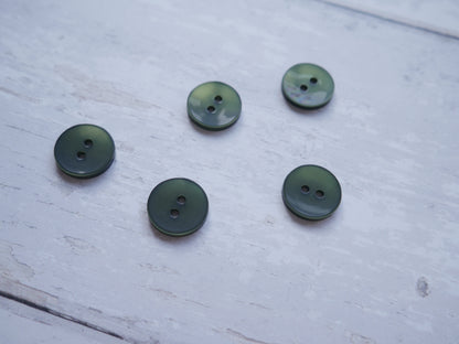 2-Hole 15mm Button in Forest-Button-Flying Bobbins Haberdashery