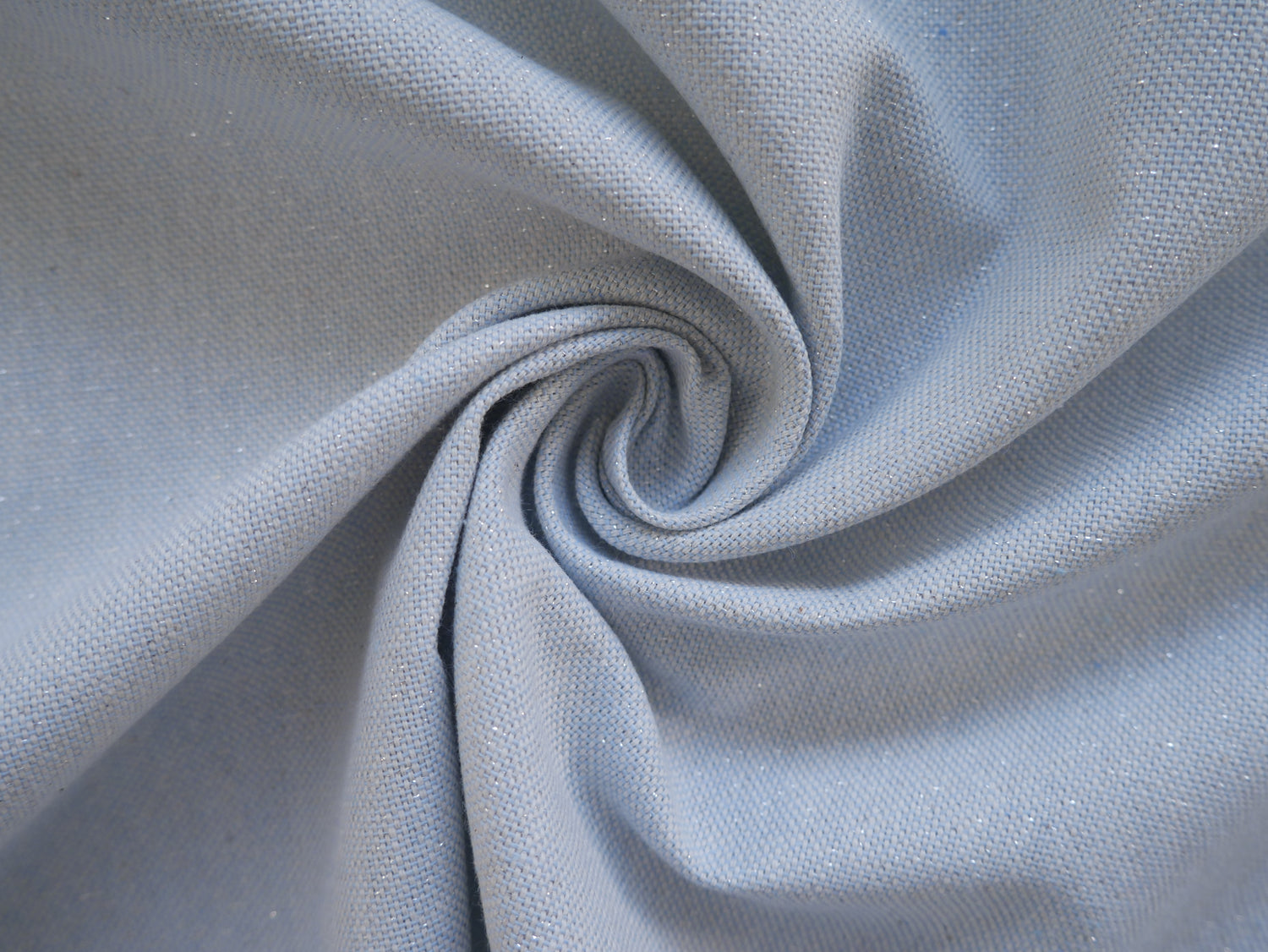 Linen-Look Half Panama with Sparkle - Blue £10.50 p/m-Fabric-Flying Bobbins Haberdashery