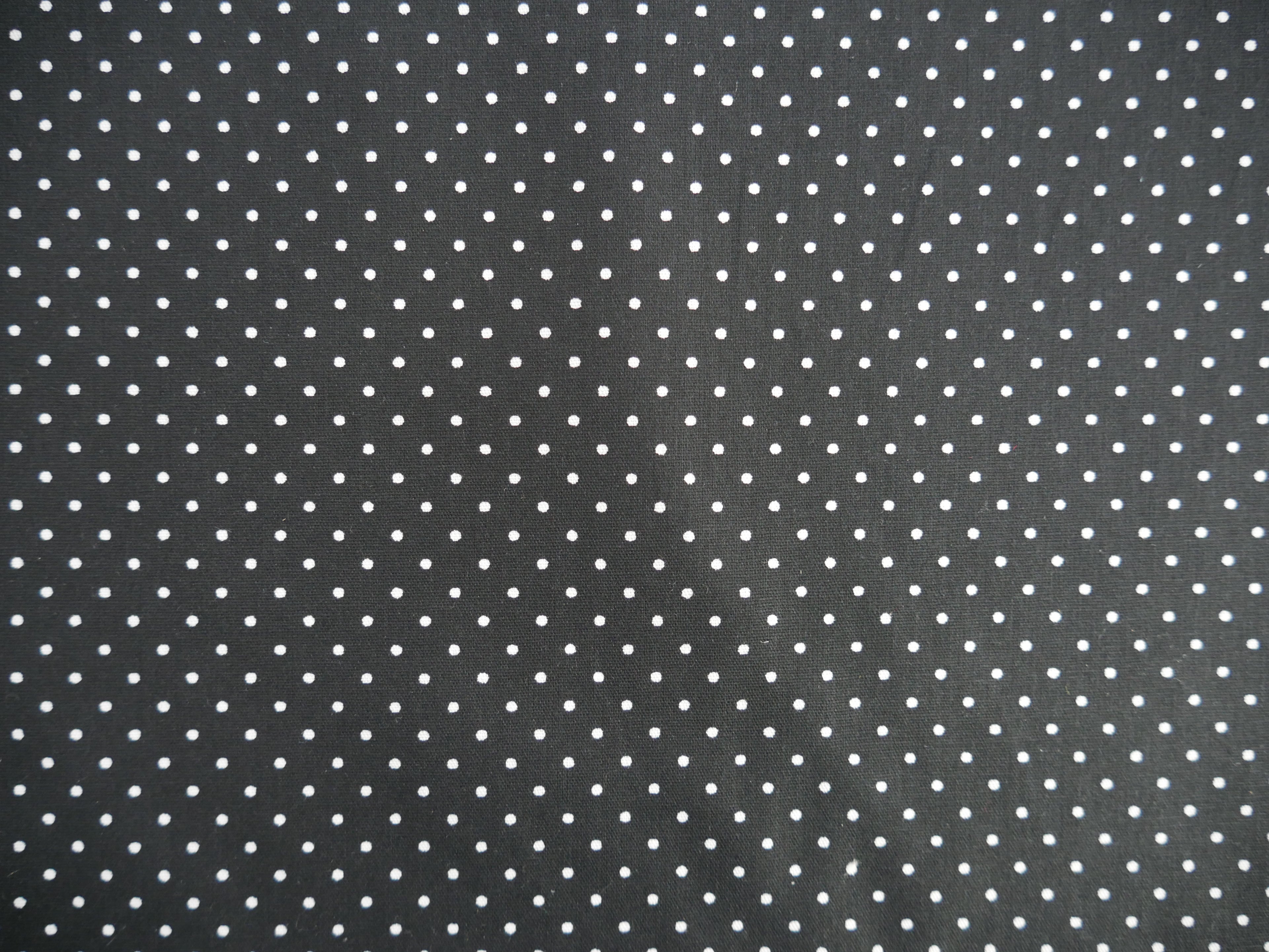 Pin-Spot Printed Cotton, Black £8.50 p/m-Fabric-Flying Bobbins Haberdashery