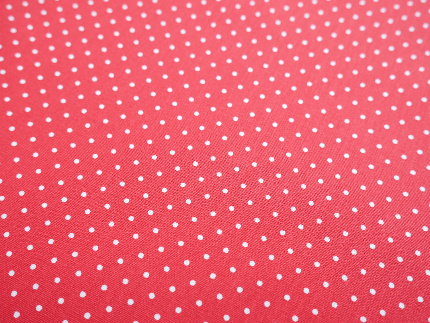 Pin-Spot Printed Cotton, Red £8.50 p/m-Fabric-Flying Bobbins Haberdashery