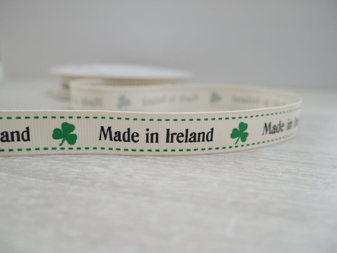 Made in Ireland Grosgrain Ribbon-Ribbon-Flying Bobbins Haberdashery
