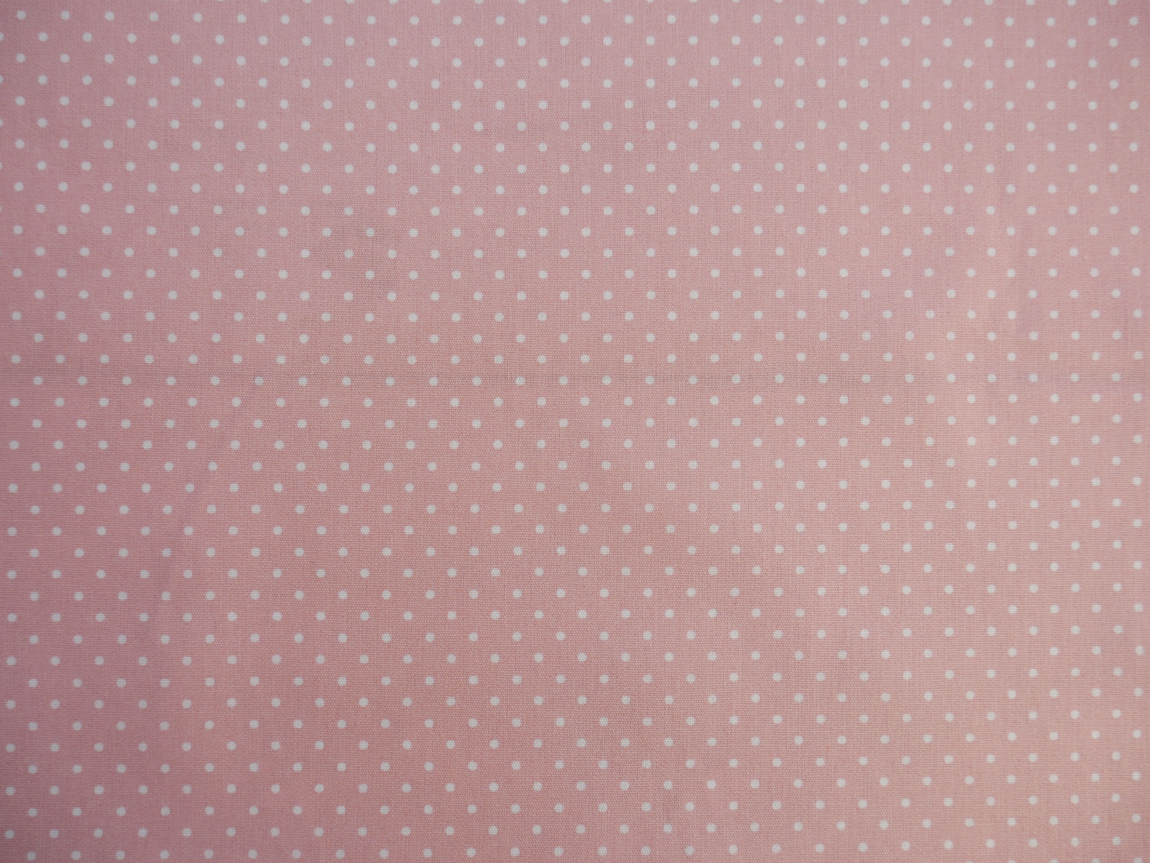 Pin-Spot Printed Cotton, Pink £8.50 p/m-Fabric-Flying Bobbins Haberdashery