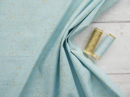 Metallic Linen Texture Print Cotton in Light Blue, £14.00 pm-Cotton-Flying Bobbins Haberdashery