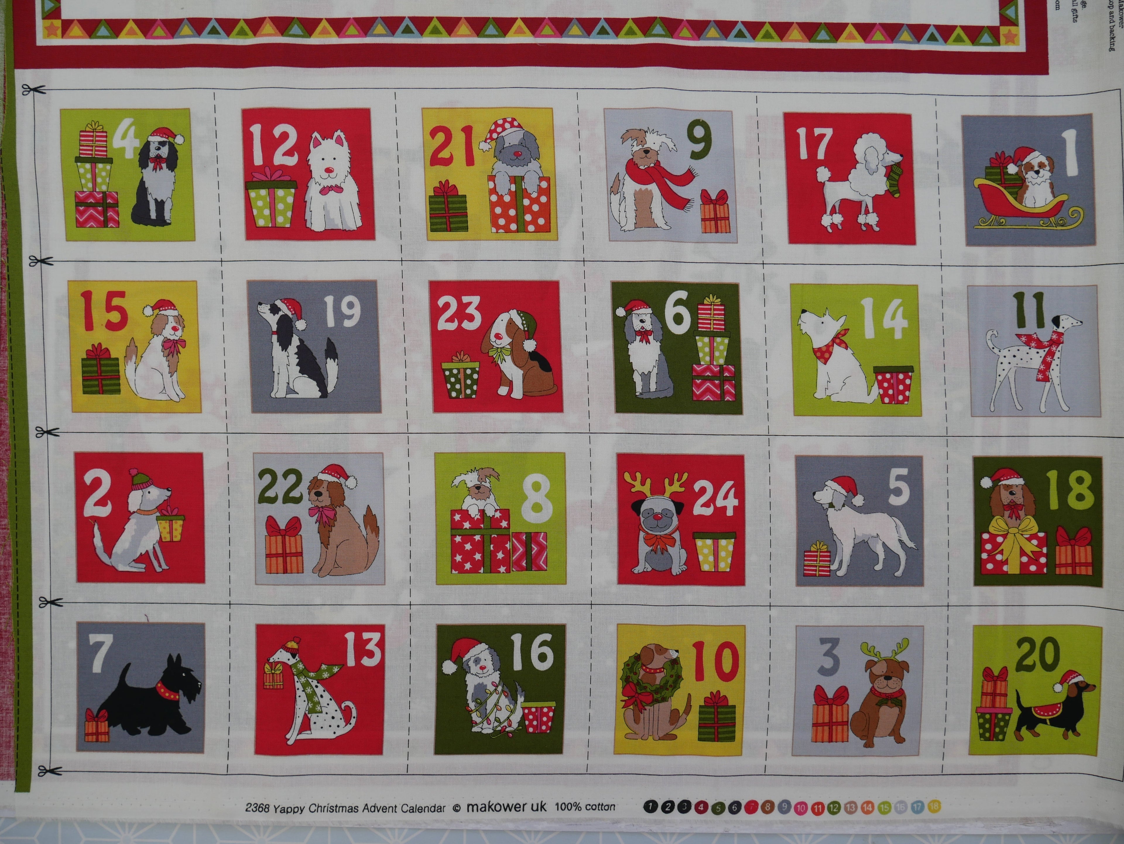 Advent Calendar Kit, Yappy Dogs-Cotton-Flying Bobbins Haberdashery