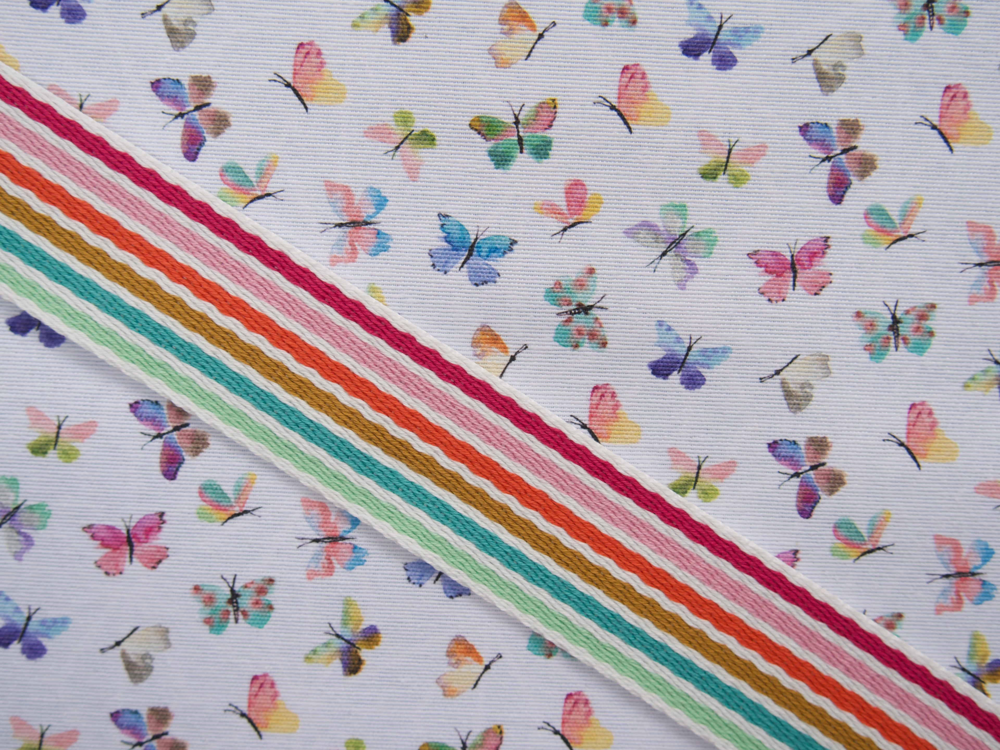 Ottoman Fabric - Butterflies-Fabric-Flying Bobbins Haberdashery