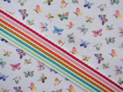 Ottoman Fabric - Butterflies-Fabric-Flying Bobbins Haberdashery