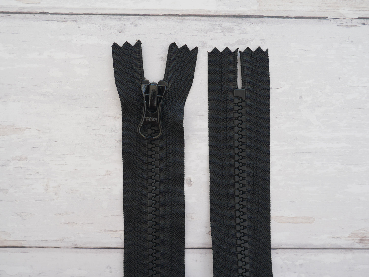 25cm YKK Vislon Chunky Plastic Zip - Black-Zip-Flying Bobbins Haberdashery