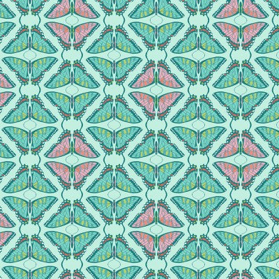 Flora and Fauna - Swallowtail in Sky, 100% Cotton, £12.50 p/m-Cotton-Flying Bobbins Haberdashery
