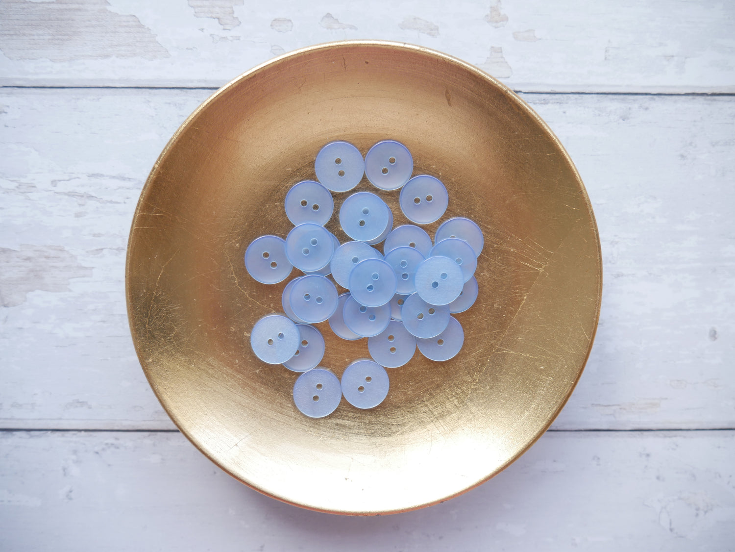 2-Hole 15mm Button in Sky-Button-Flying Bobbins Haberdashery