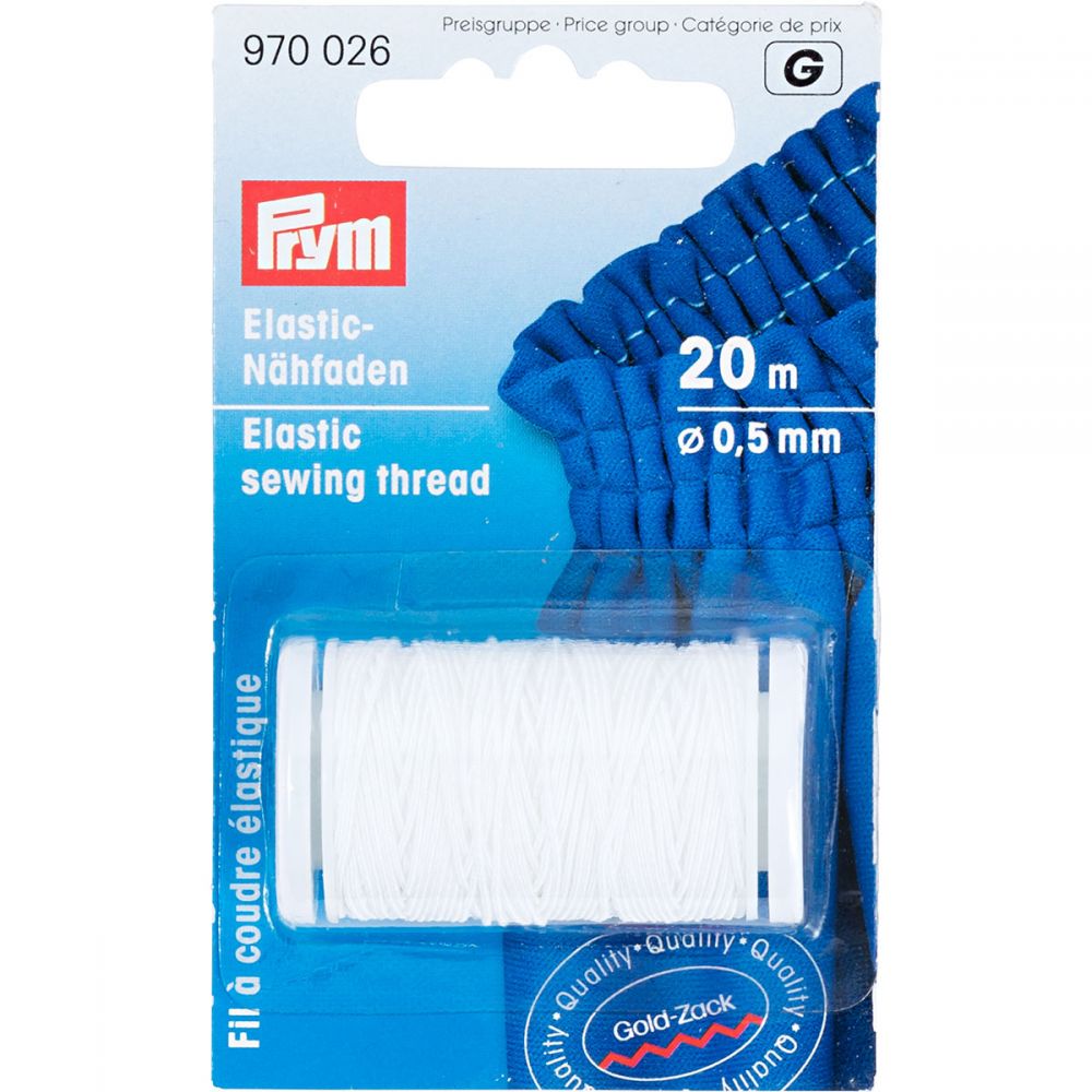 Prym Elastic Sewing Thread for Shirring, White-Shirring Elastic-Flying Bobbins Haberdashery