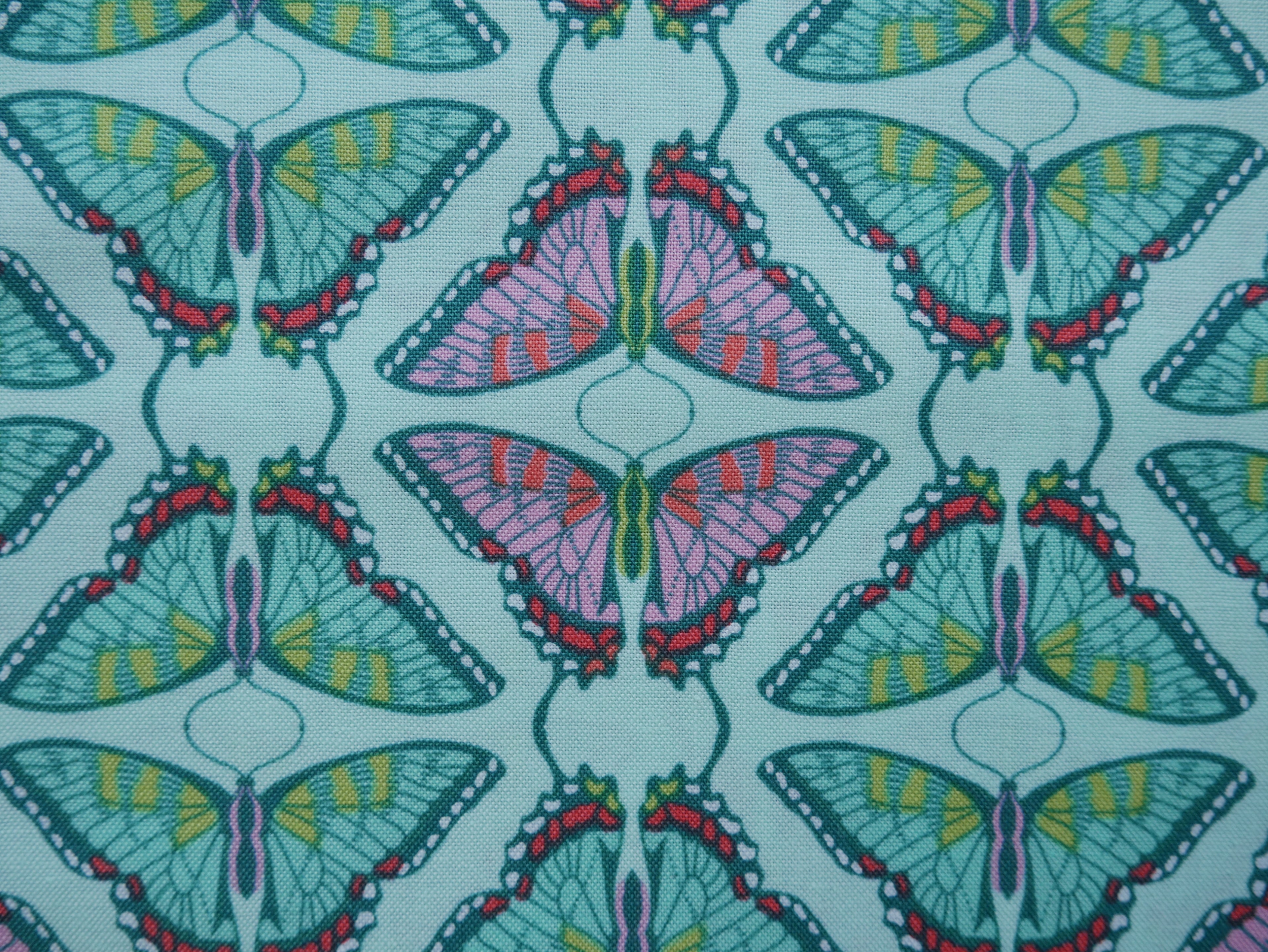 Flora and Fauna - Swallowtail in Sky, 100% Cotton, £12.50 p/m-Cotton-Flying Bobbins Haberdashery