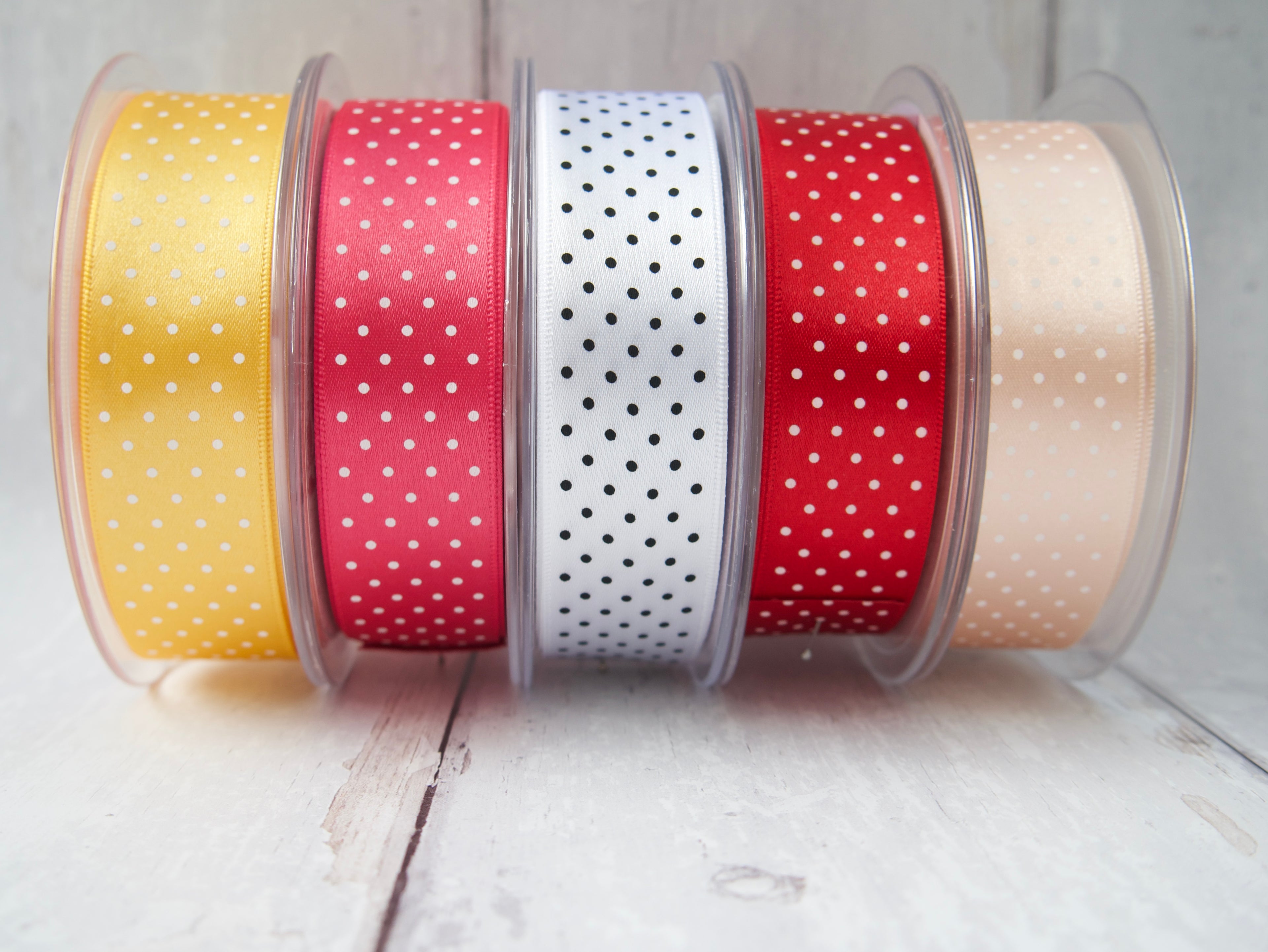 25mm Micro Dot Ribbon-Ribbon-Flying Bobbins Haberdashery