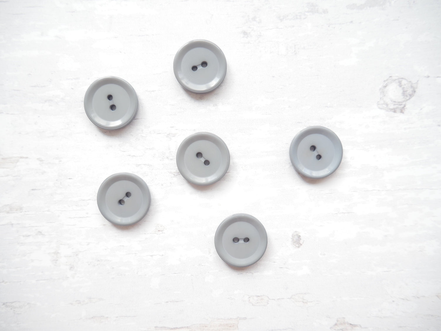 2-Hole 15mm Button in Pale Slate-Trim-Flying Bobbins Haberdashery