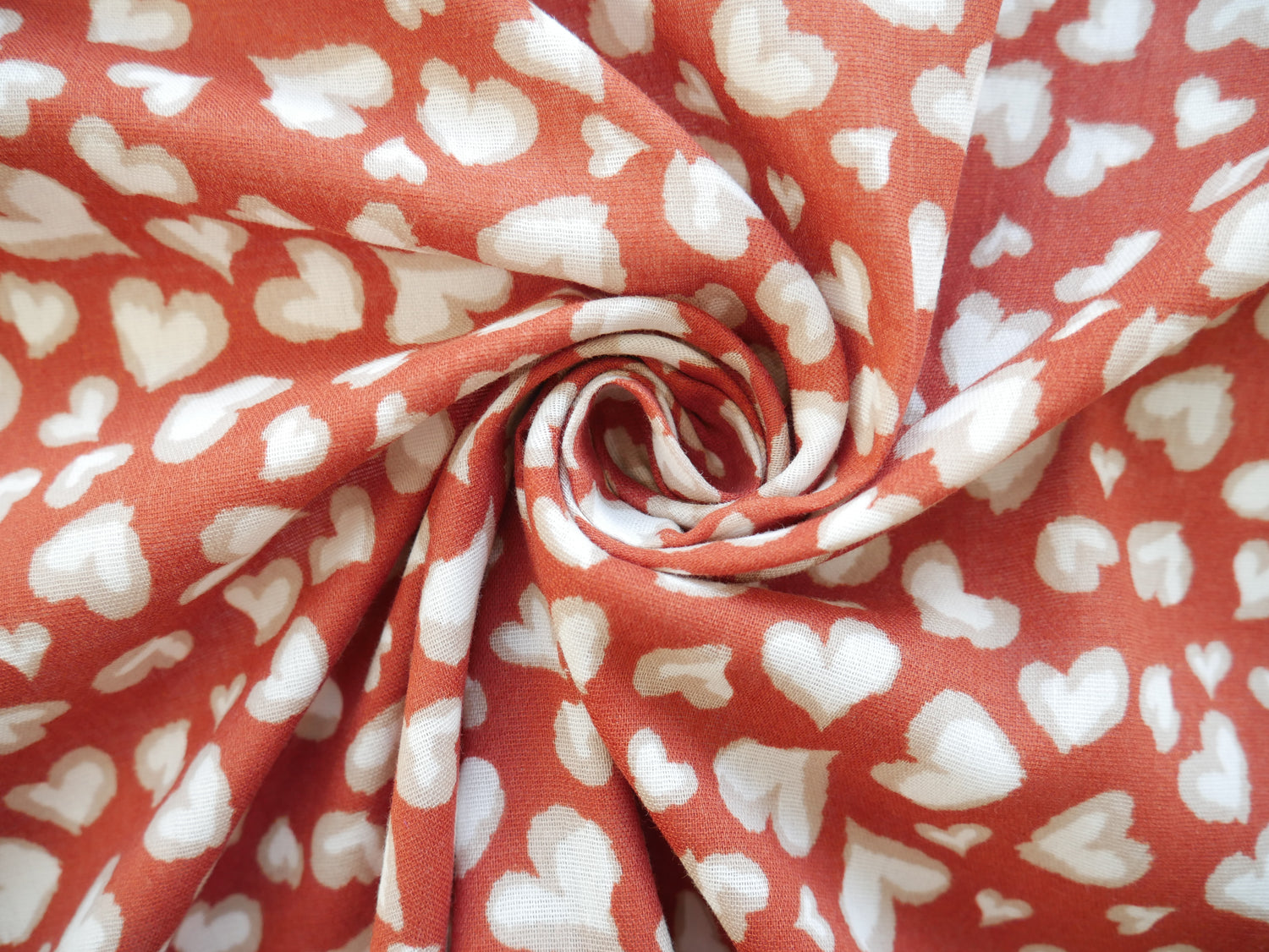 Painted Hearts Double Gauze £8.00 p/m-Flying Bobbins Haberdashery