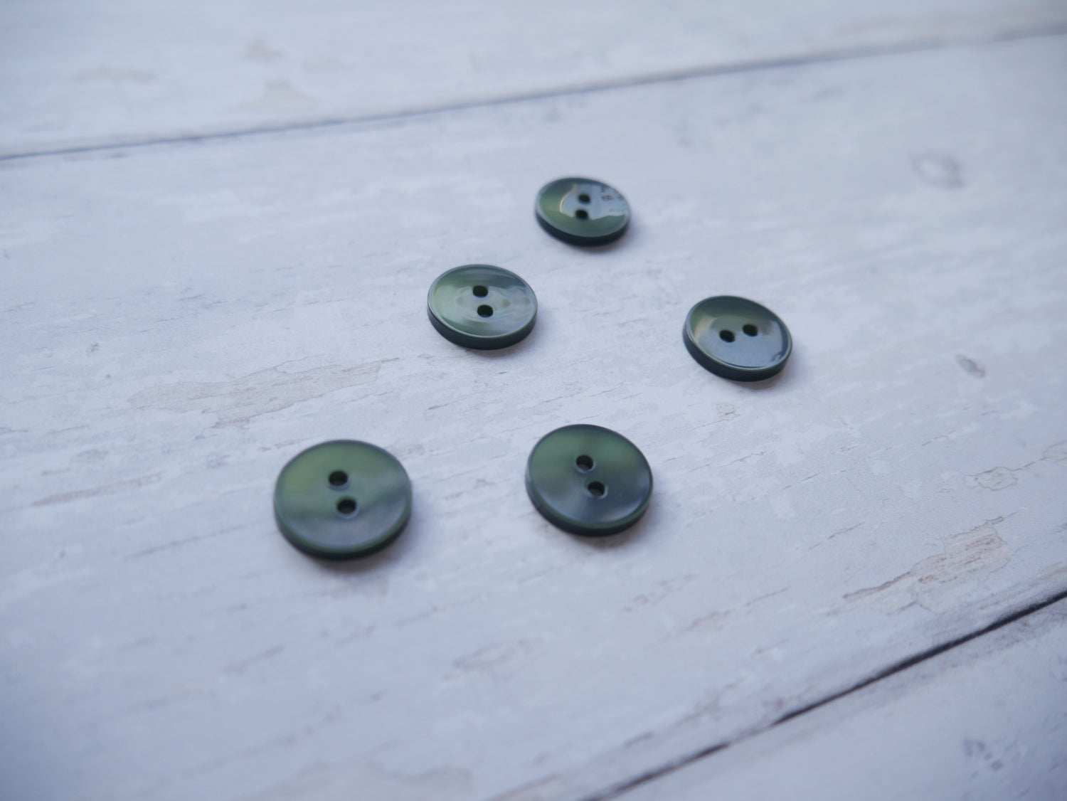 2-Hole 15mm Button in Forest-Button-Flying Bobbins Haberdashery