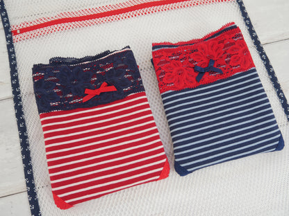 Iris Knickers Fabric Pack - Nautical but Nice-Sewing Kit-Flying Bobbins Haberdashery
