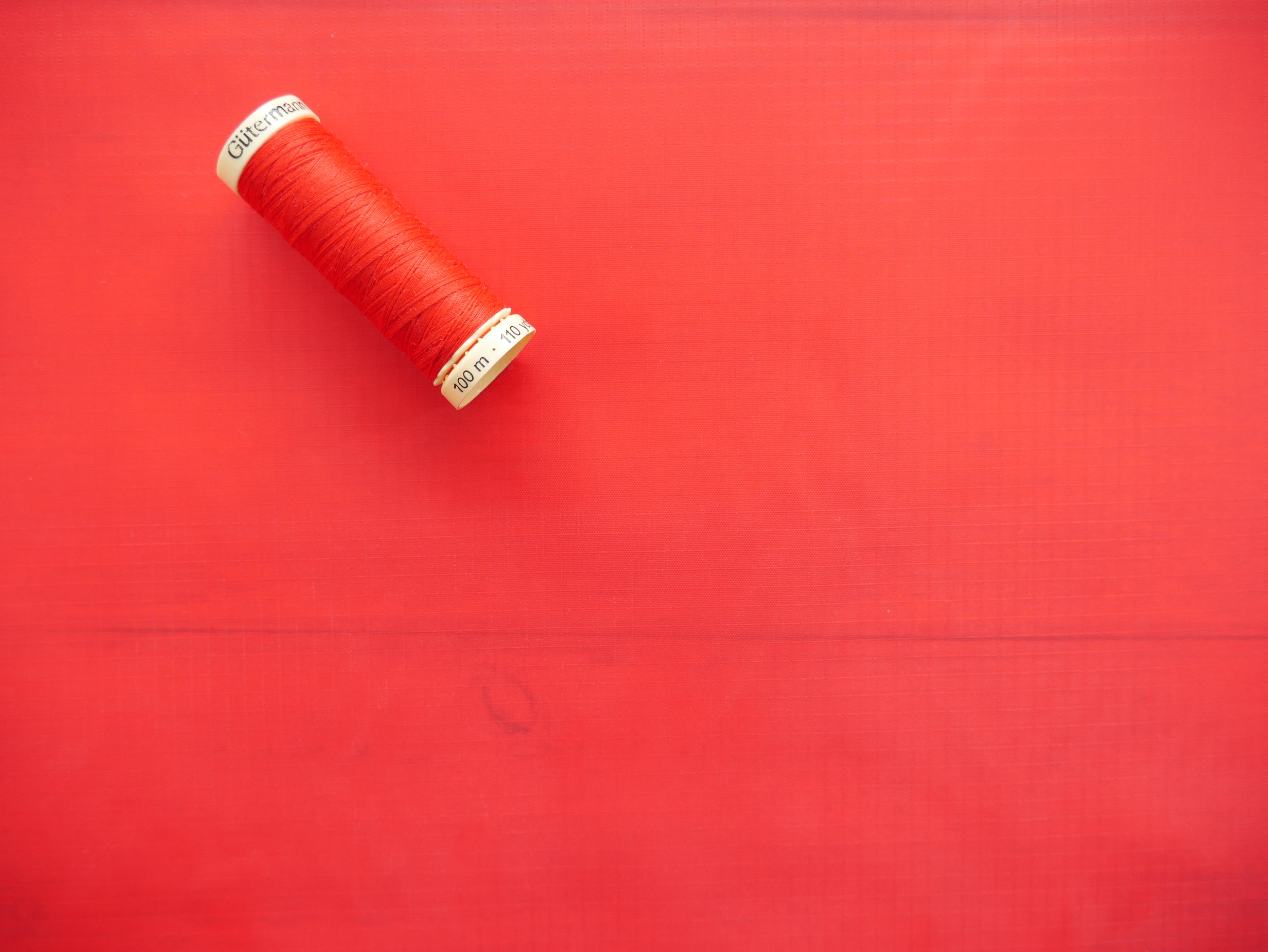 Rip-Stop in Red, £4 p/m-Laminated cotton-Flying Bobbins Haberdashery