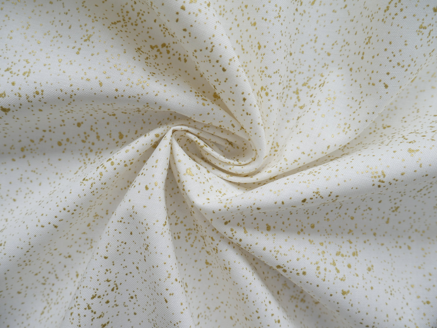 Metallic Linen Texture Print Cotton in Cream, £14.00 pm-Cotton-Flying Bobbins Haberdashery