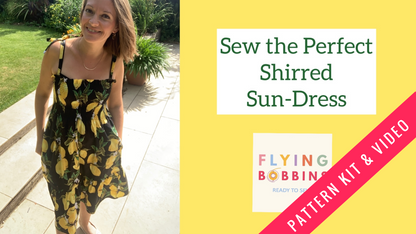Shirred Sun-Dress Video Course &amp; Pattern Kit-Flying Bobbins Haberdashery