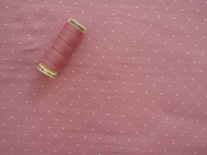 Pin Spot Cotton Jersey in Rose £16.00 pm-Cotton Jersey-Flying Bobbins Haberdashery