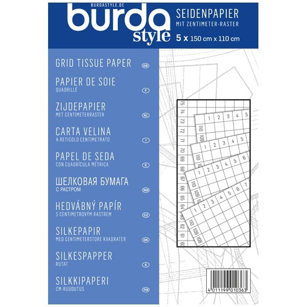 Burda Grid Tissue Paper-Pattern Paper-Flying Bobbins Haberdashery