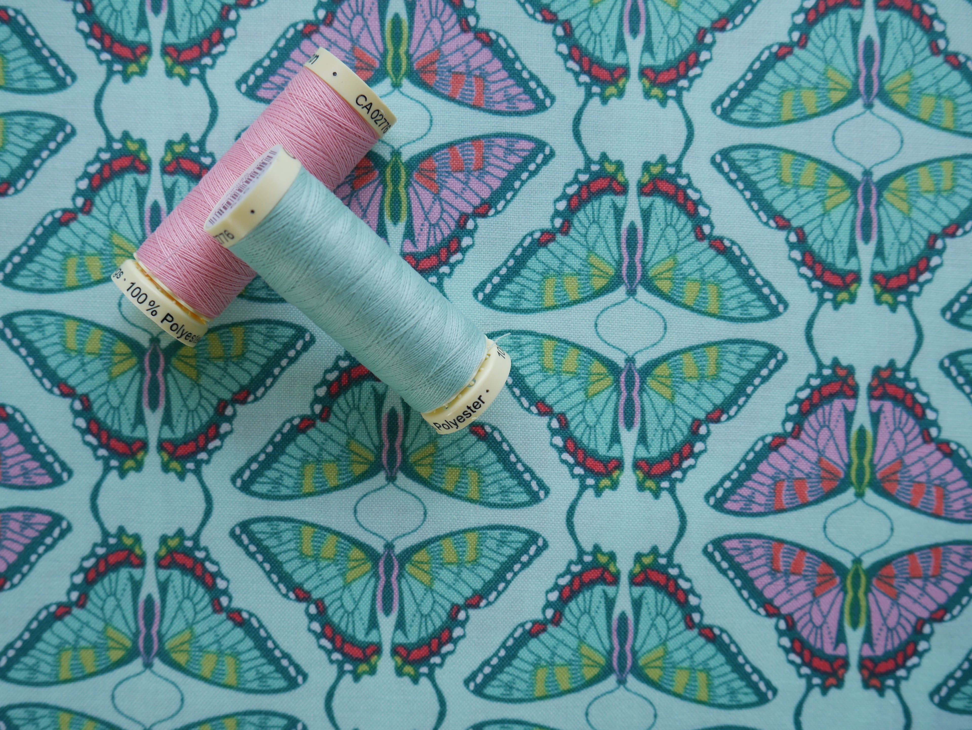 Flora and Fauna - Swallowtail in Sky, 100% Cotton, £12.50 p/m-Cotton-Flying Bobbins Haberdashery