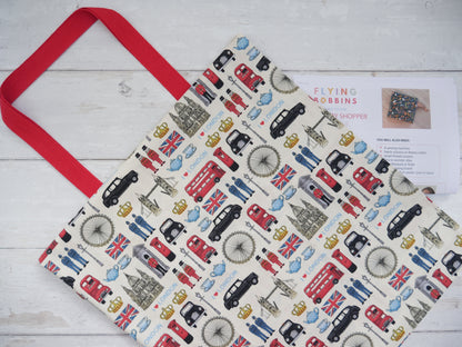 Pack-Away Shopping Bag Kit - London-Sewing Kit-Flying Bobbins Haberdashery