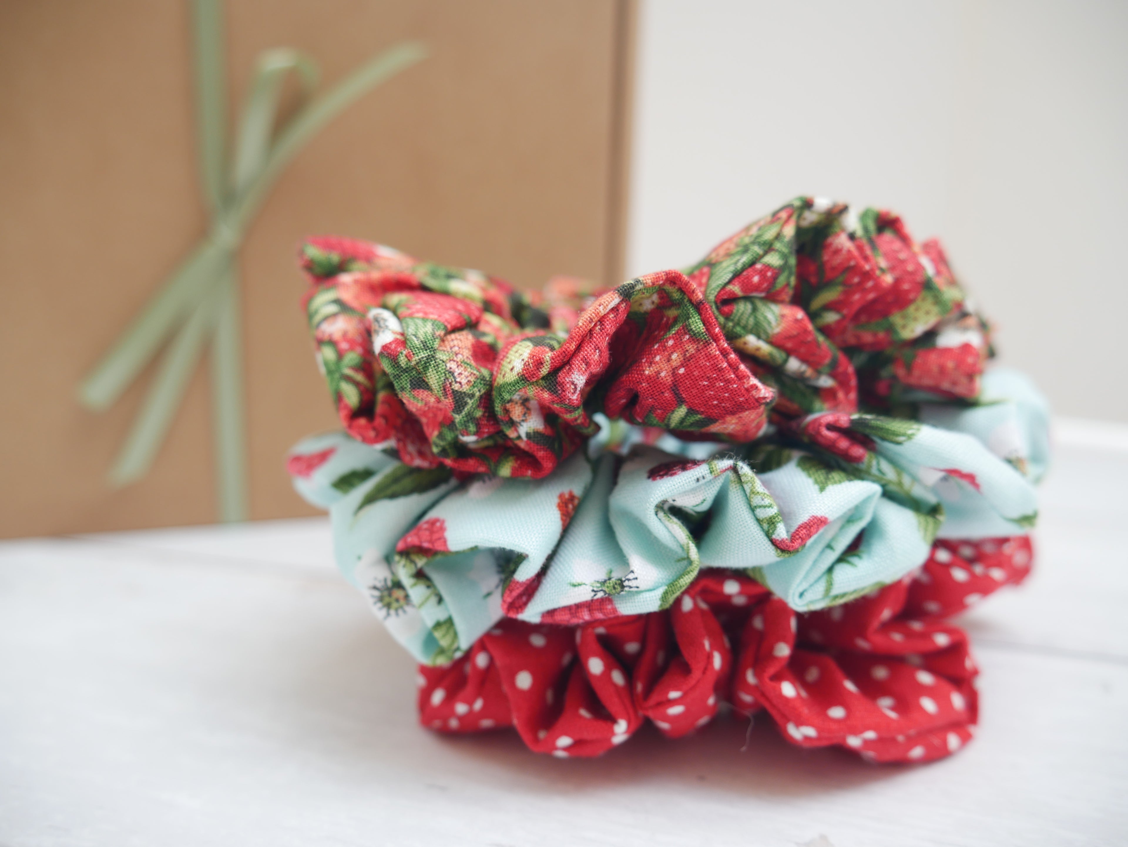 Scrunchie Trio - Summer Fruits-Sewing Kit-Flying Bobbins Haberdashery