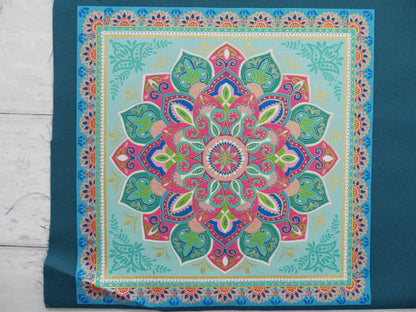 Jaipur Panel Printed Cotton Panel, £7.50-Cotton-Flying Bobbins Haberdashery