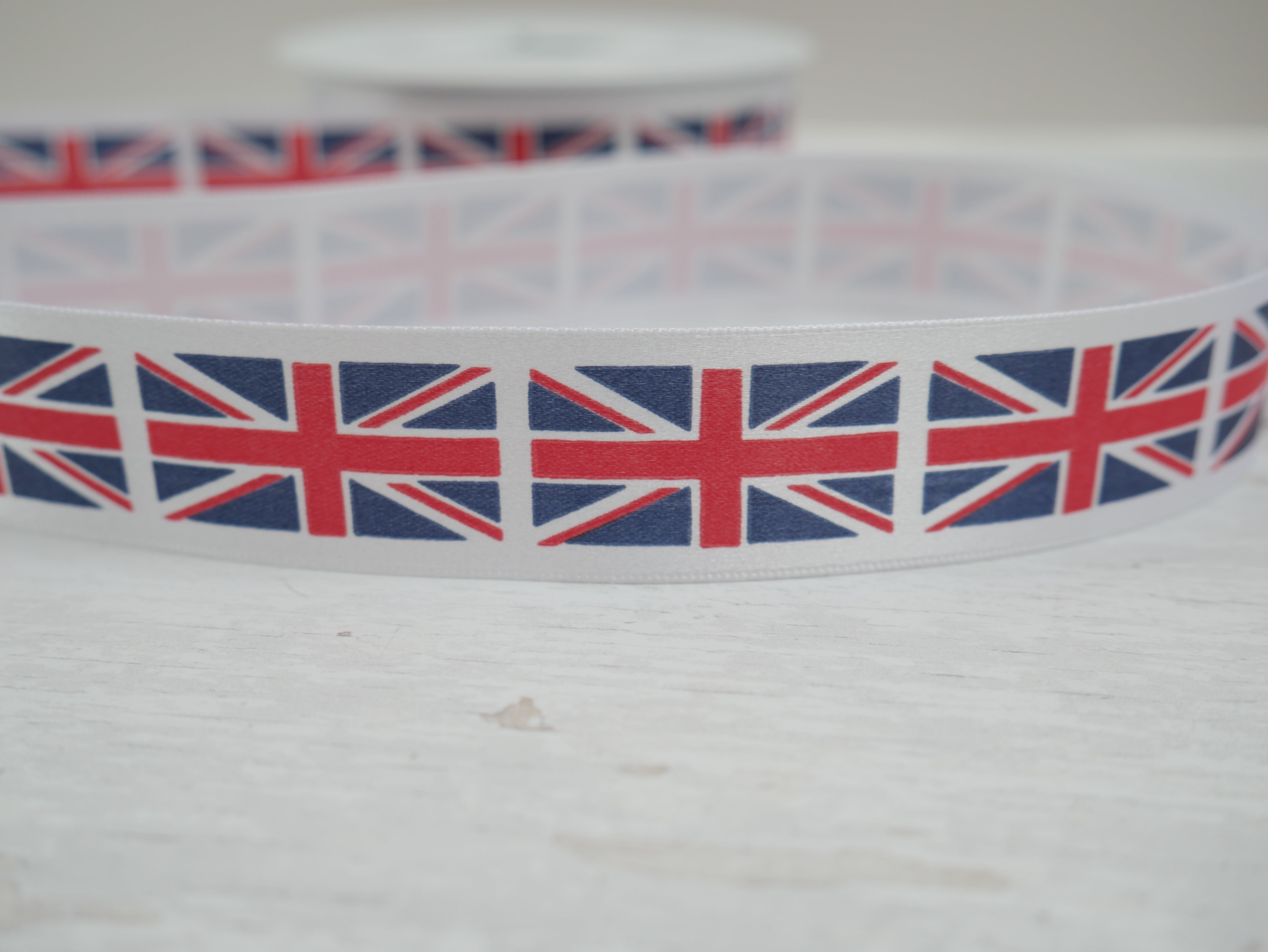 Union Jack Ribbon, 25mm – Flying Bobbins Haberdashery