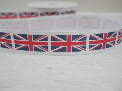 Union Jack Ribbon, 25mm-Ribbon-Flying Bobbins Haberdashery