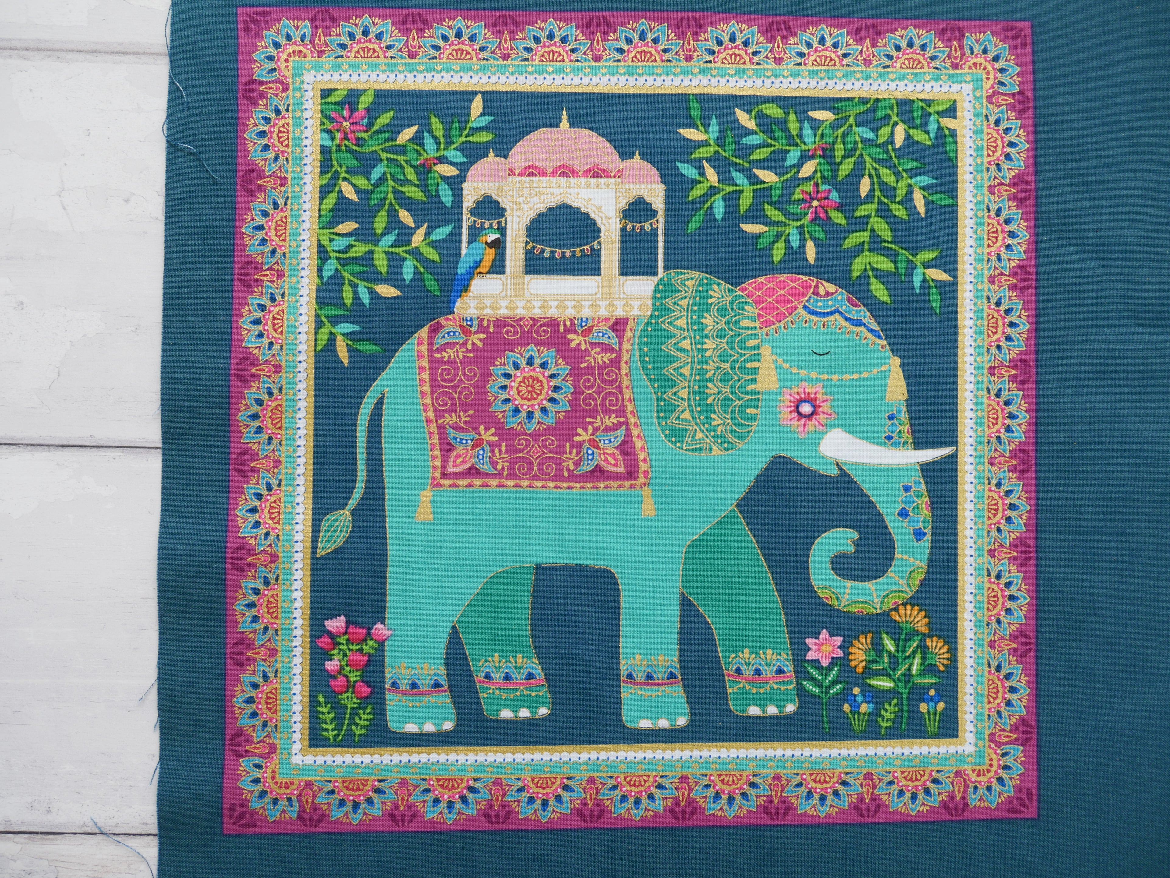Jaipur Panel Printed Cotton Panel, £7.50-Cotton-Flying Bobbins Haberdashery