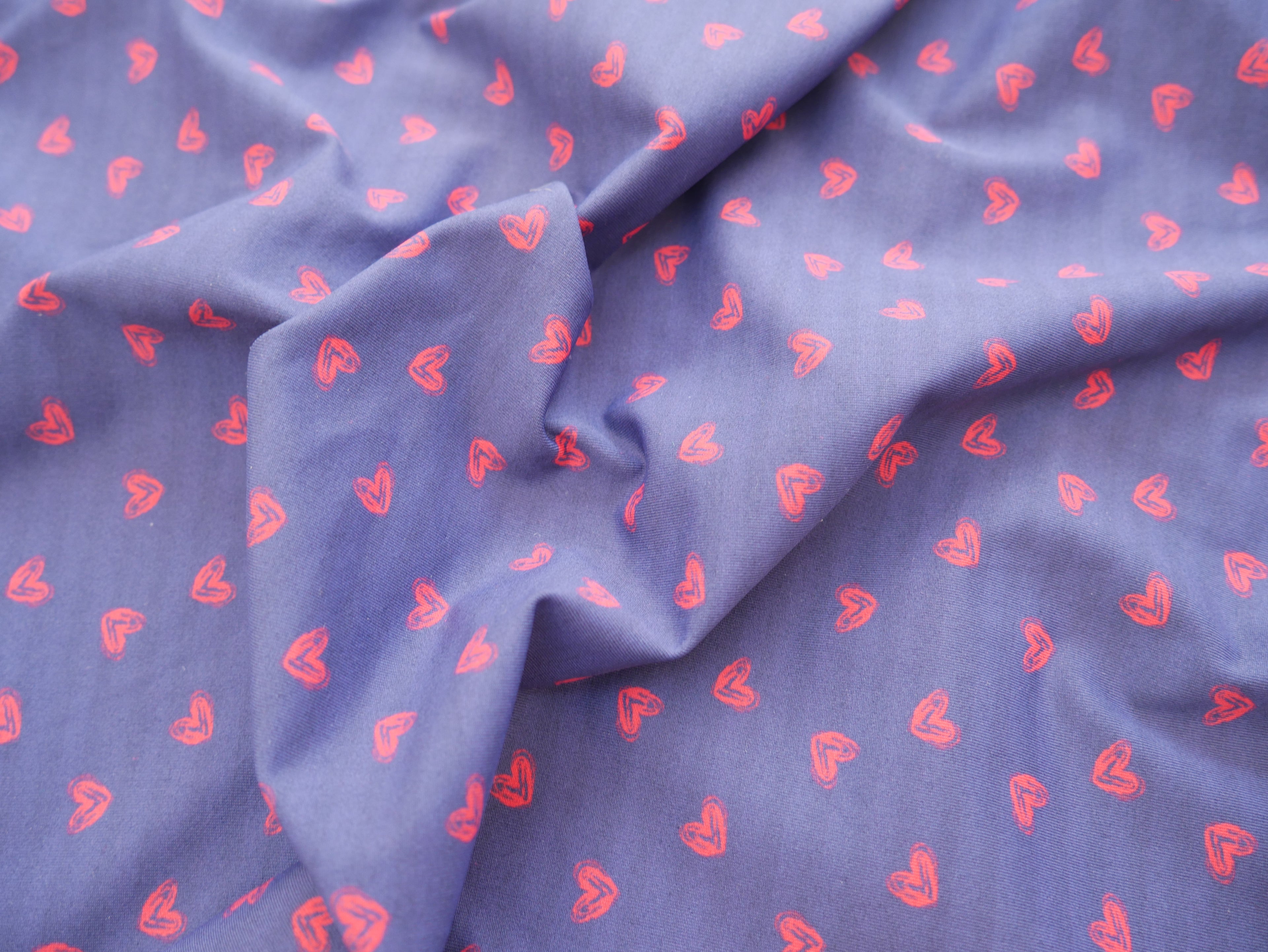 Lady McElroy Newcastle Heart Print Swimwear Jersey, £17.50 p/m-Swimwear Fabric-Flying Bobbins Haberdashery