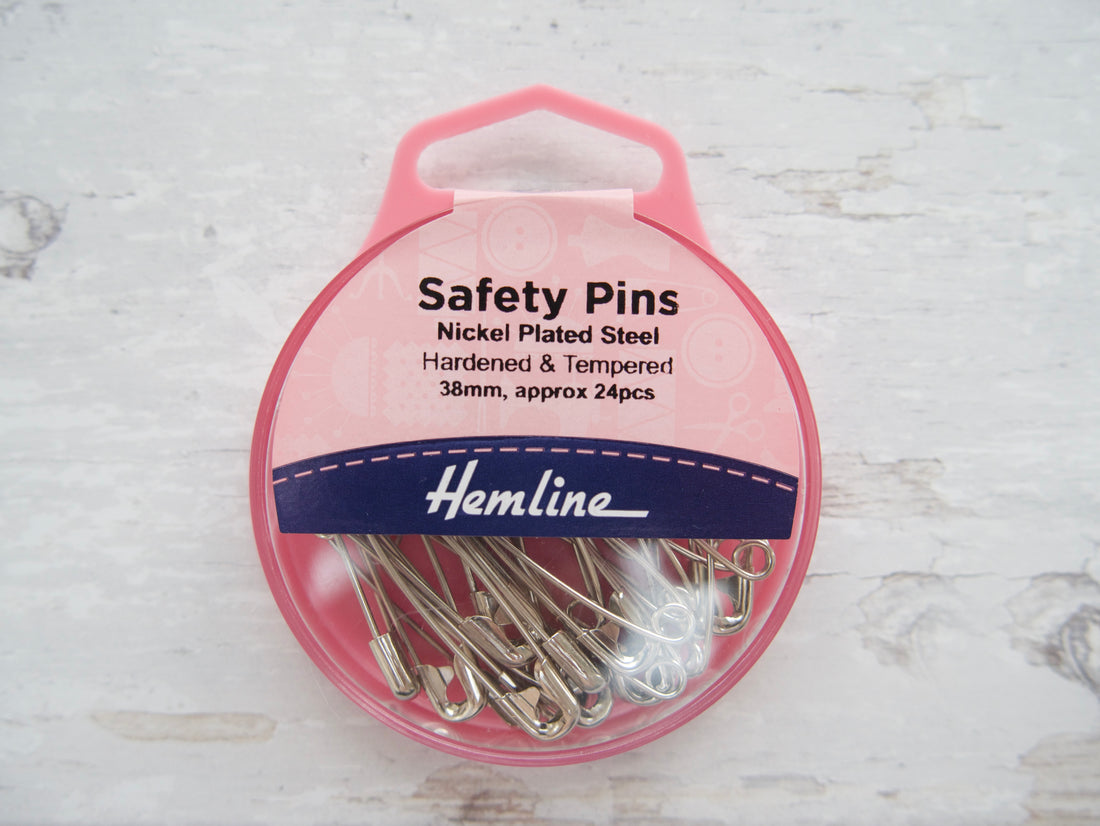 Hemline Safety Pins, Size 38mm-Needles-Flying Bobbins Haberdashery