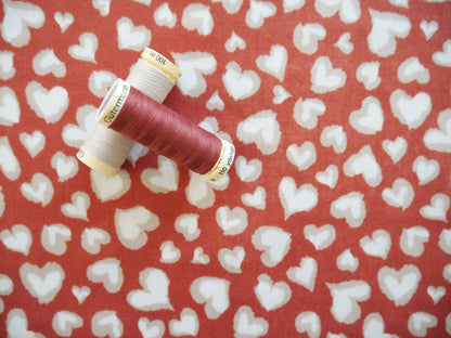 Painted Hearts Double Gauze £8.00 p/m-Flying Bobbins Haberdashery